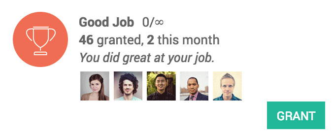 A closeup of a badge - 'Good Job: your did great at your job' granted 46 times
