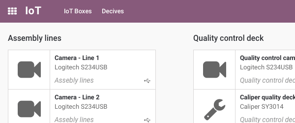 All devices found are automatically available in Odoo